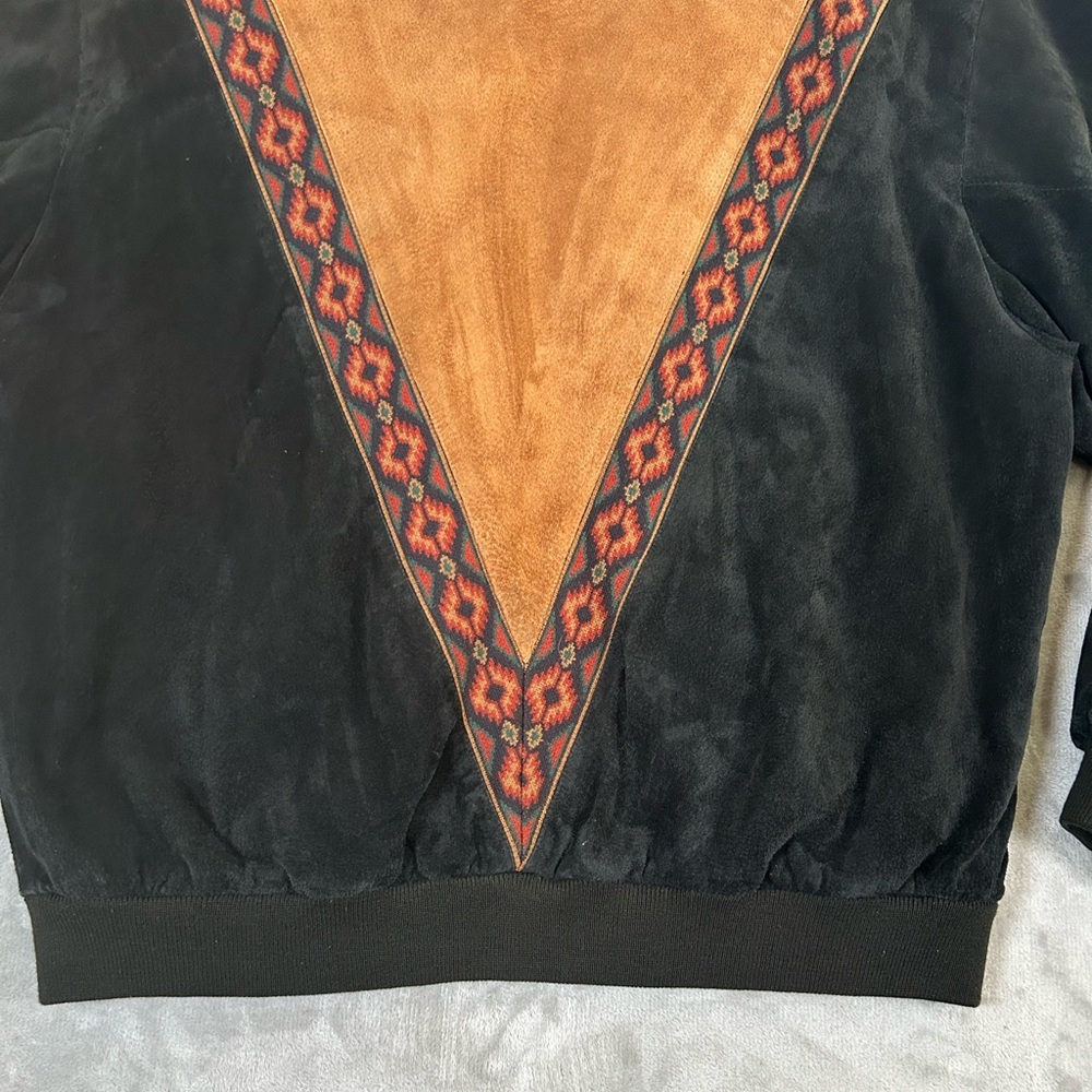Vintage cripple creek two tone suede Aztec bomber jacket - Picture 8 of 14